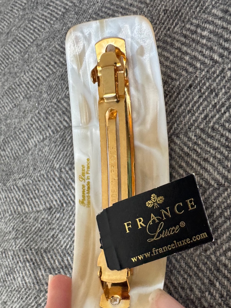 Nwt, France Luxe, Quilted, Tapered Volume Barrette In Classic Alba — image 2 of 6